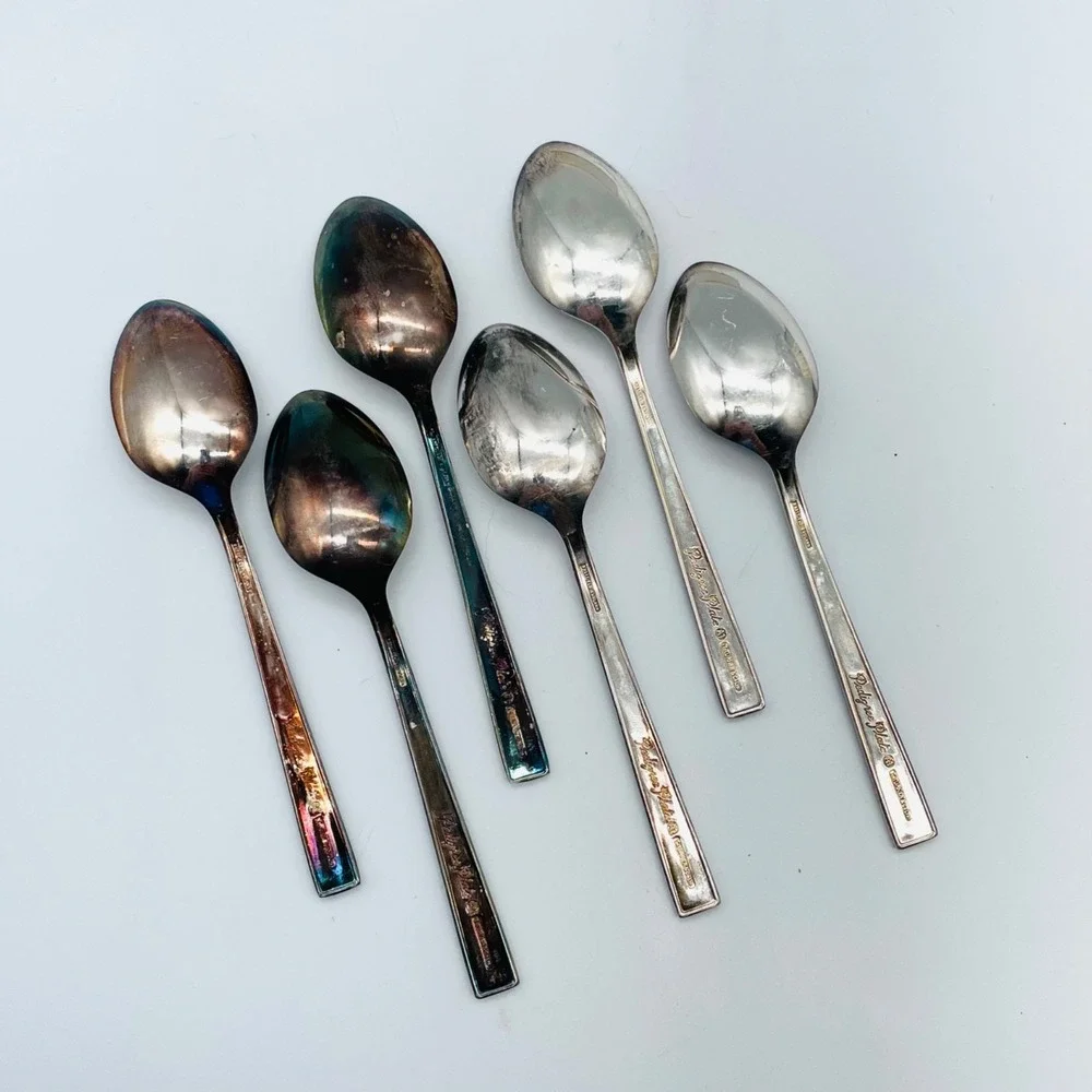 Turner &‎ Co Spoons Pedigree Plate Silverplate Windsor Pattern Set of 6 5.25